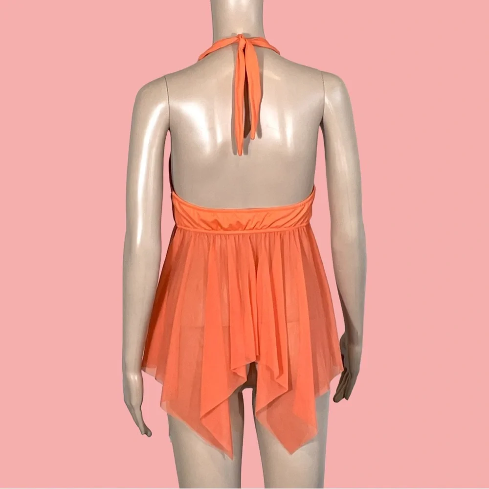 Venus Vintage HalterTop Swimwear Handkerchief Fairycore Coquette Beach Size 8 - Picture 3 of 7